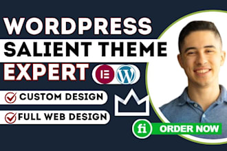 salient theme expert, custom wordpress salient theme design, redesign website