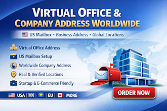provide virtual office, company address worldwide, and US mailbox