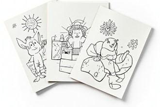 create kids coloring book cover kids activity book interior cover design
