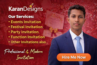 design professional invitation cards for any event