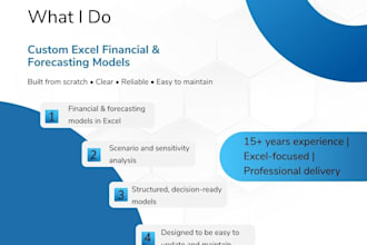 build a custom excel financial or forecasting model