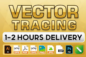 do vector tracing, convert image to vector, redraw logo and vectorize images