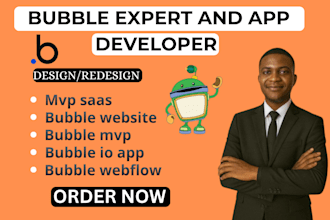 build bubble io website bubble webflow mvp saas bubble mobile app