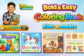 create a bold and easy coloring book for kids and adults