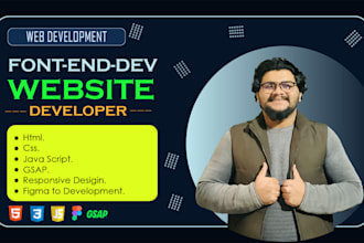 create responsive website using htm,css,js,gsap