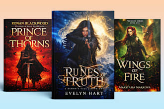 design unique fantasy book cover, kindle ebook cover