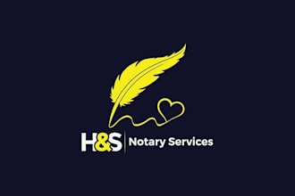do creative minimalist notary logo for your business