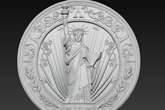 decorate 3d coin,bas relief,artistic relief,cnc machining,historic statue,print