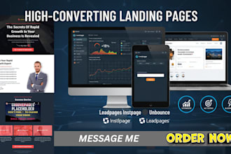 build high converting leadpages landing page, instapage unbounce landing page