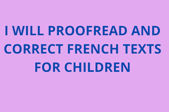 proofread and correct french texts