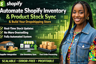 automate shopify inventory product stock sync create shopify dropshipping store