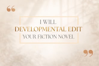 developmental edit your fiction novel