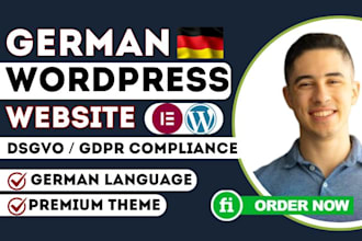 create develop german wordpress website, fix, error on german website, redesign