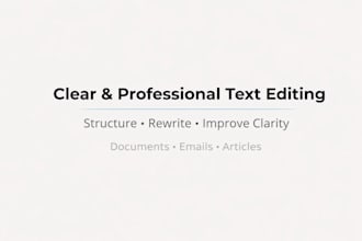 structure and rewrite your text clearly and professionally