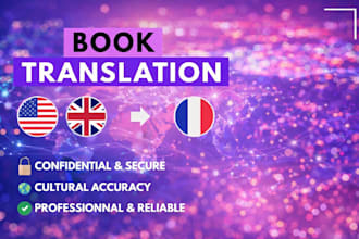 do professional english to french book translation
