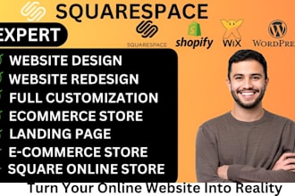 square online store squarespace website design square landing page wix weebly