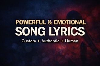 write powerful and emotional song lyrics for your music