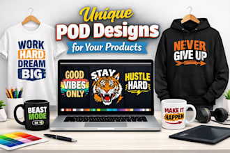 design creative pod graphics for your products