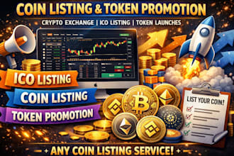 do token listing, coin listing ico listing on coinmarketcap and crypto exchange