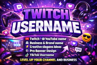 create a brand or channel name for social media platforms