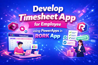 develop timesheet app for employee using powerapps in rork app
