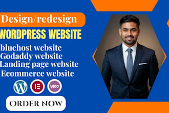 design redesign bluehost website design godaddy website wordpress website