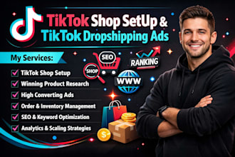 setup profit tiktok shop tik tok dropshipping fb ig promotion shopify marketing