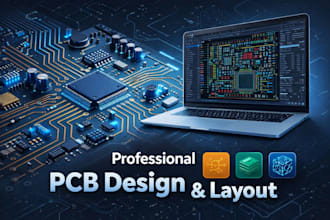 pcb layout and circuit schematic ready for manufacturing