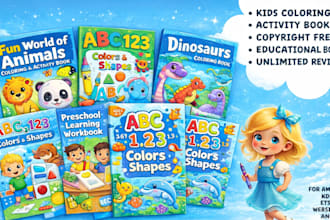 create kids activity book coloring book kids activity book interior cover design