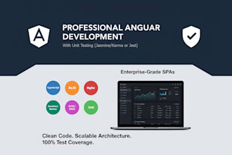 build a professional angular web application with unit testing