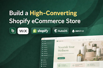 build one product shopify wix ecommerce store design redesign blanka autods cj