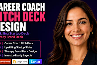design career coach pitch deck upskilling startup deck therapy brand deck