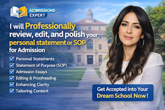 review, edit and polish your personal statement or sop for admission