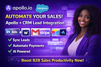integrate apollo with salesforce linkedin ads webflow gmail stripe airtable ai