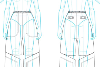 create professional fashion technical flats and spec drawing