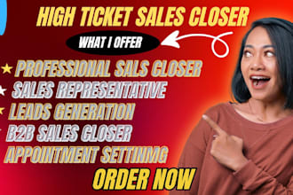 be your onlines sales closer sales representative person sales manager