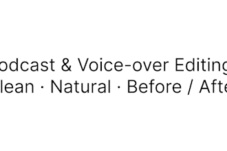 edit and clean podcast and voice over audio