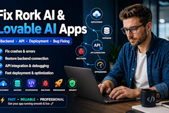 fix rork ai app, deployment, fix lovable ai web app connecting backend and api