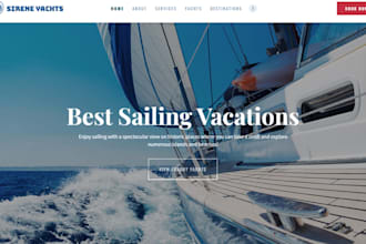 design boat rental booking website yatch cruise rental and  booking website