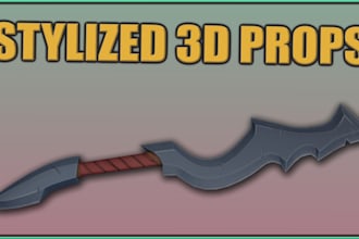 create stylized 3d props for games and environments