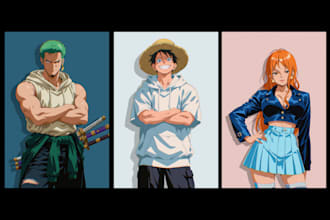 make anime retro according your characters