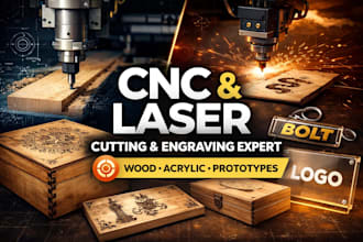design cnc and laser cutting files ready for production