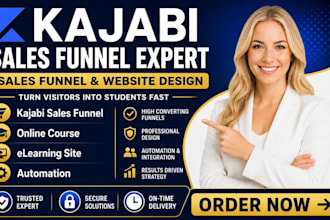 design redesign kajabi elearning website kajabi sales funnel and online course