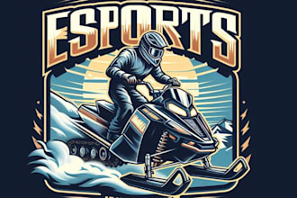 make esport t shirt snowmobile logo for your