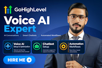 do ghl voice ai setup and optimization, ghl chatbot setup, and ghl automation