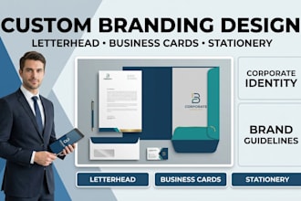 design custom letterhead, business cards, stationery, corporate identity