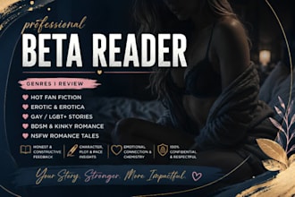 beta read hot nsfw fan fiction erotic erotica gay lgbt bdsm kinky romance story