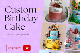 design bakery and cake business posts using canva