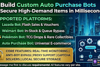 do lazada bot auto purchase bot checkout bot walmart bot pokemon bot