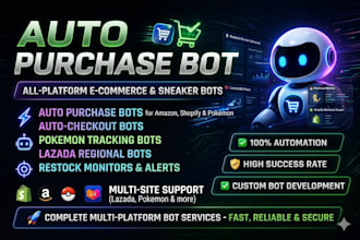 fast ecommerce automation bot for monitoring auto checkout bot pokemon bot